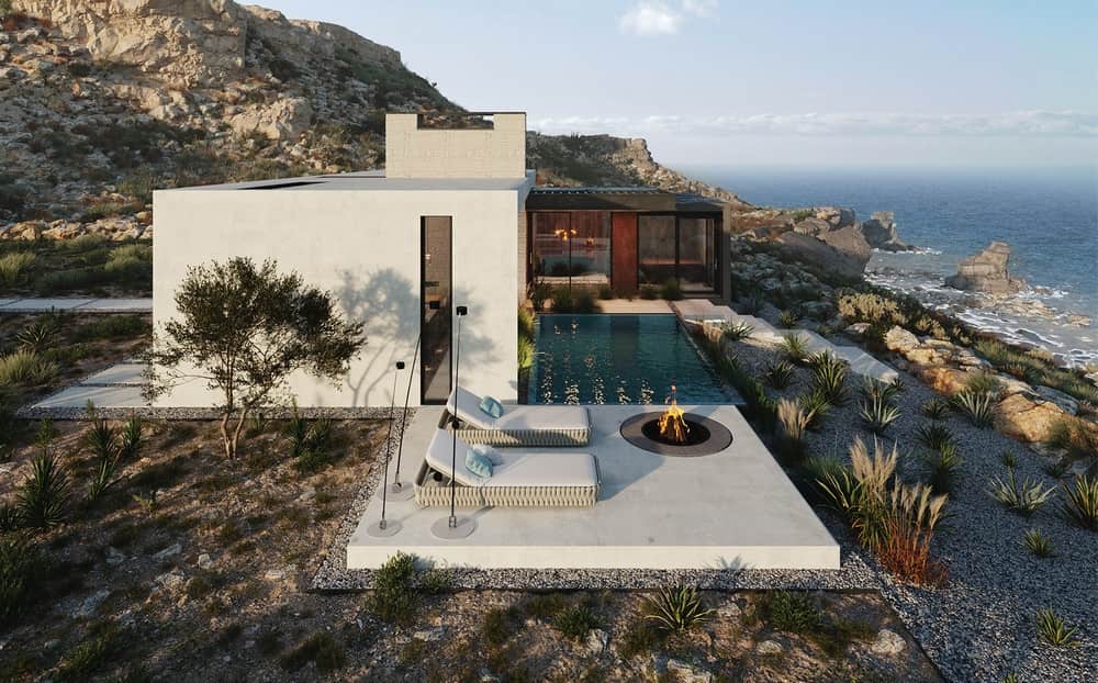 House On The Cliff Residential Building by Shamsudin Kerimov