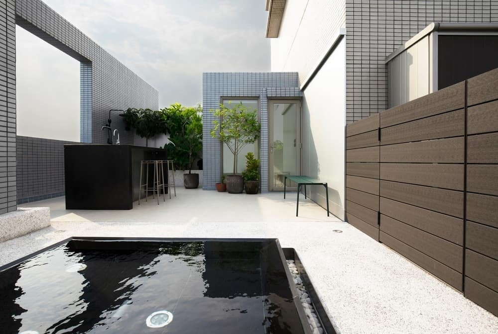 pool, rooftop, Home for a Pair of Young Male Couple