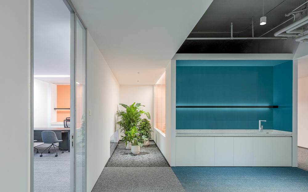 Landscape-connecting-the-office-room-and-conference-room, Onexn Architects