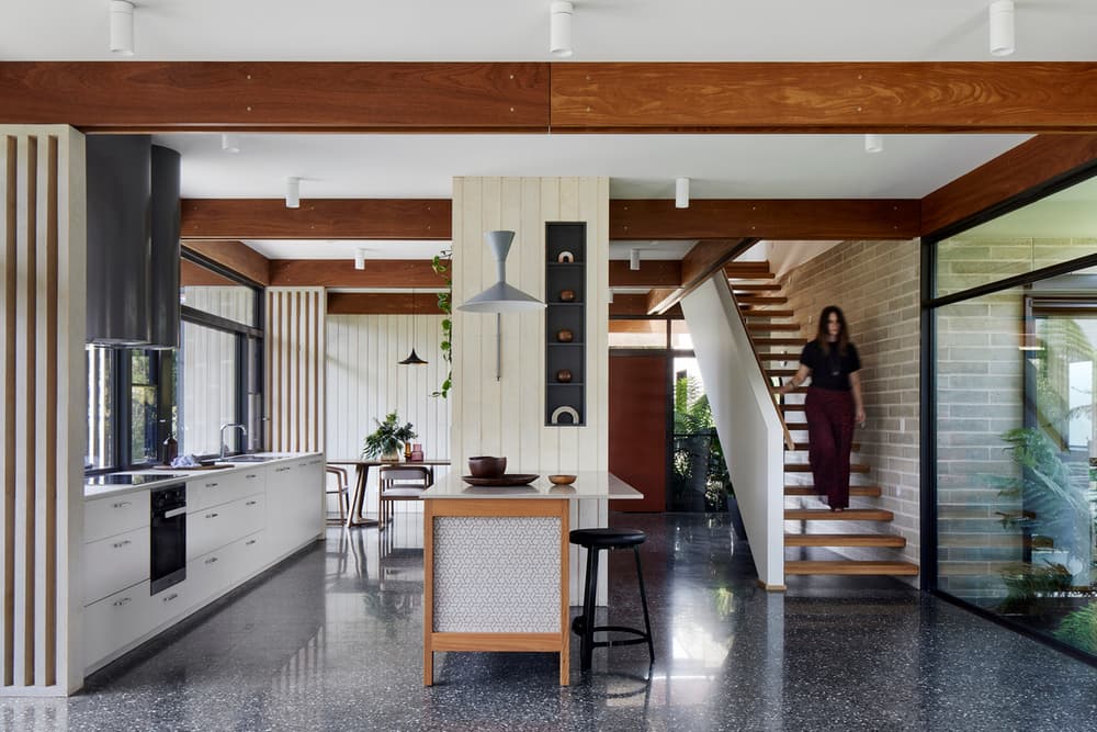 kitchen, staircase, BENT Architecture
