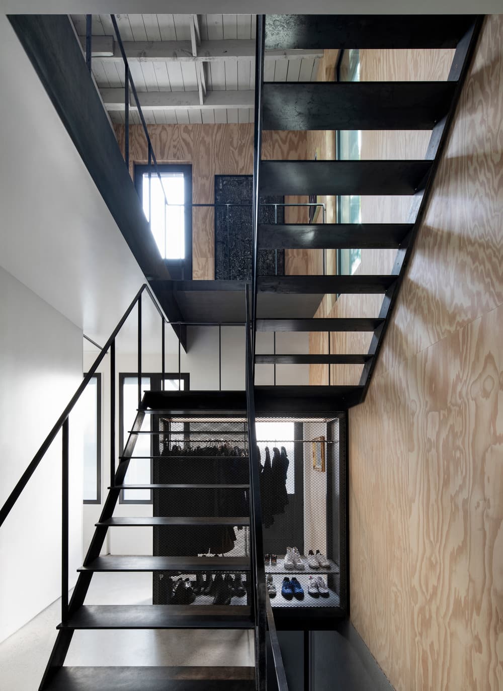 steel staircase, Thomas Balaban Architecte