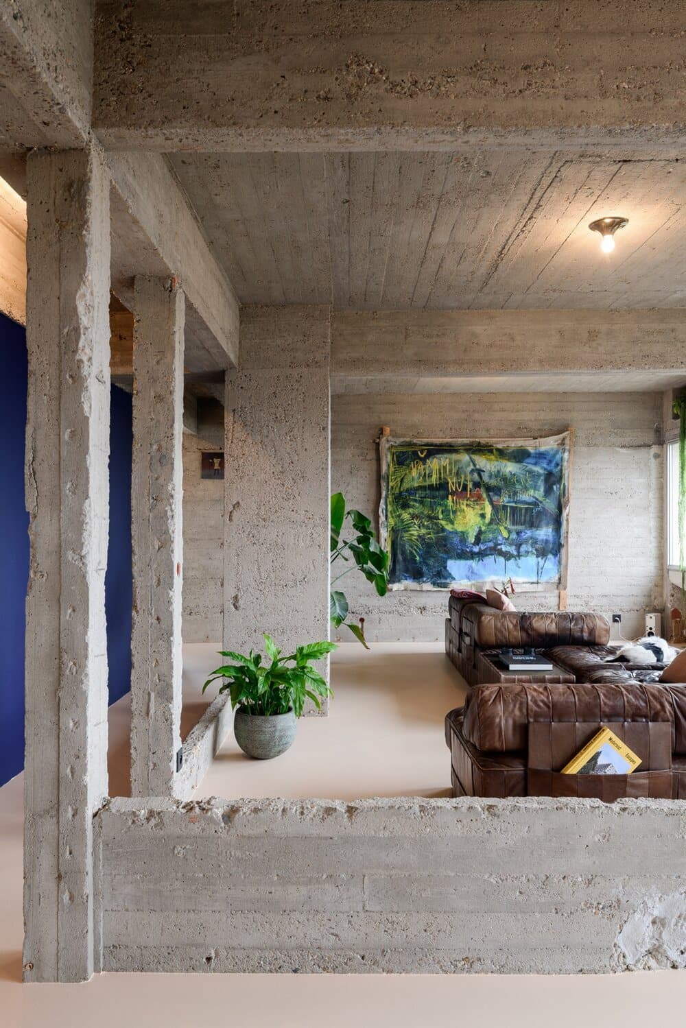living room, sofa, ceiling lighting, Studio Okami Architects