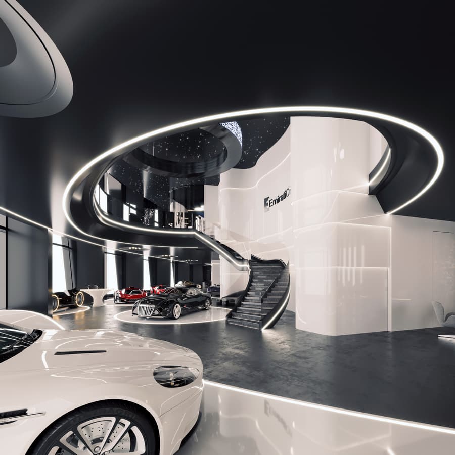 Emirati One Luxury Car Showroom by Marwan Mrad