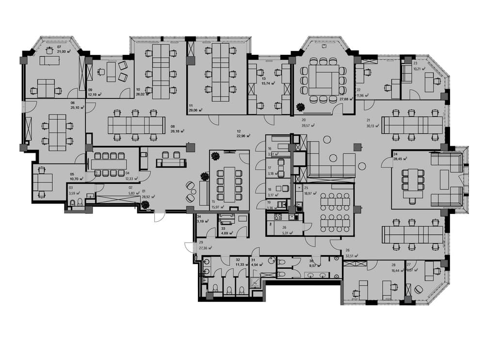 floor plan, loft buro