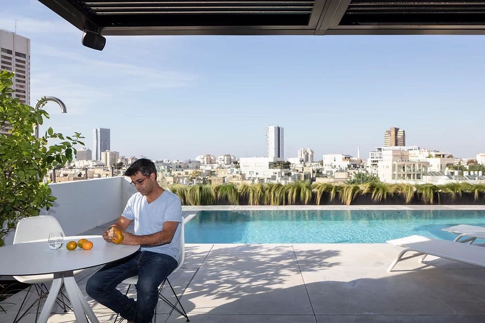 On a Tel Aviv Rooftop Resides a Penthouse with a Pool