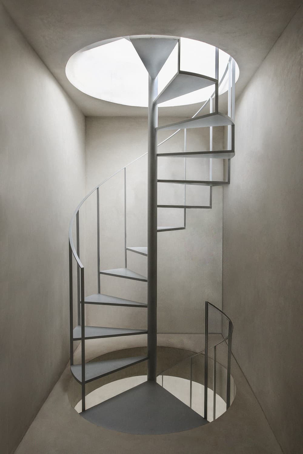 spiral steel staircase, Associates Architecture