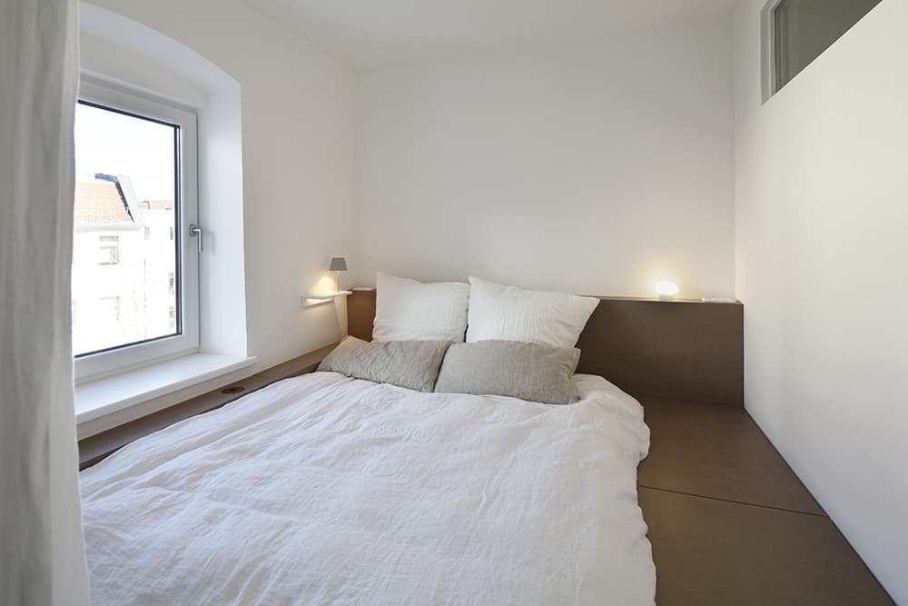bedroom, microapartment Berlin