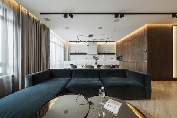 Dark Oak Apartment, Kyiv / TABOORET Studio