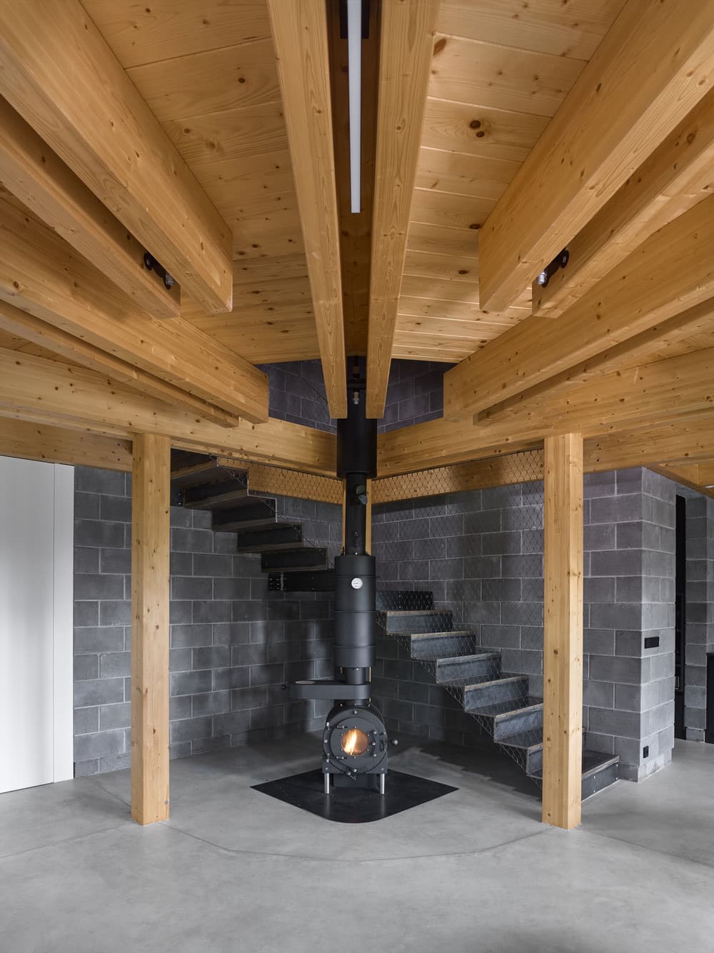 fireplace, Stempel & Tesar architekti