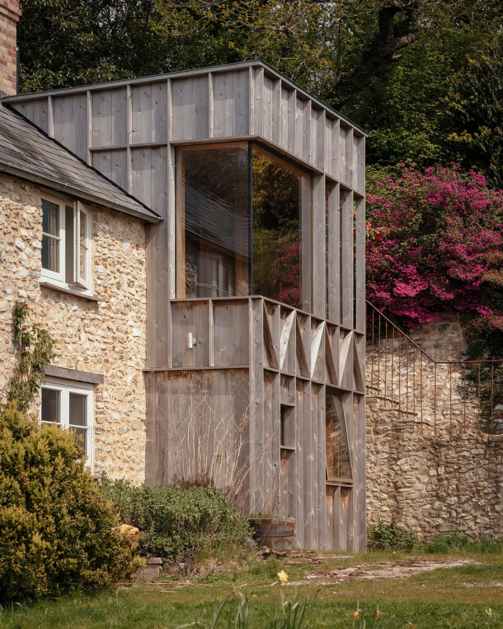 A Two-Storey Timber Addition to a Stone Cottage in Devon