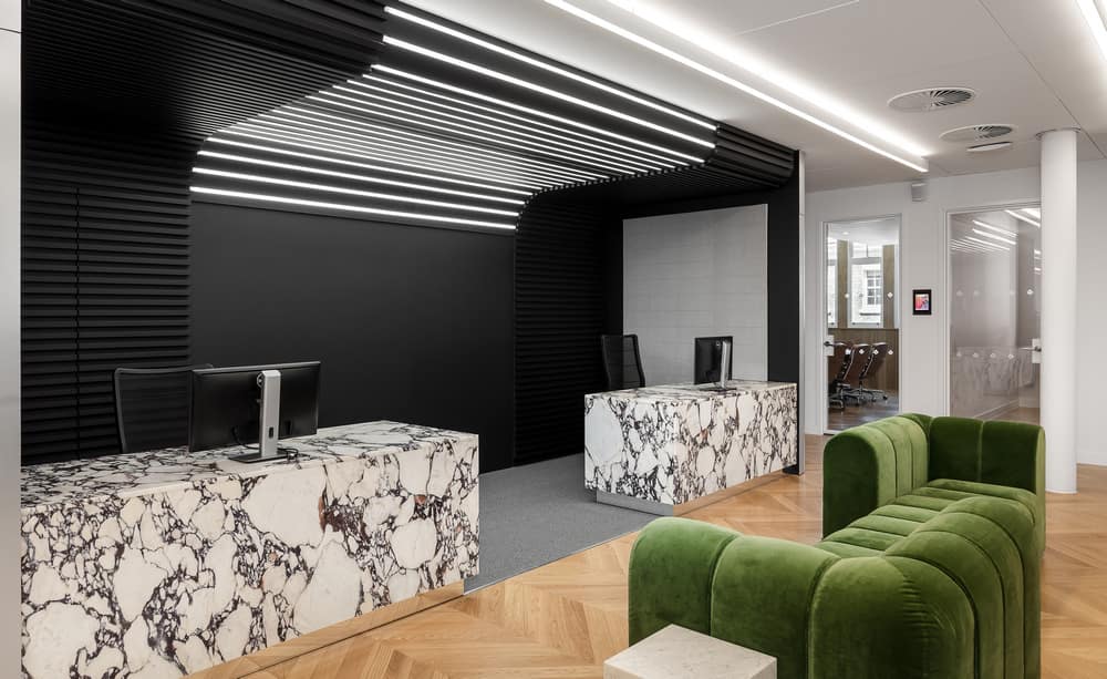 Cryptocurrency Finance House, London Workplace