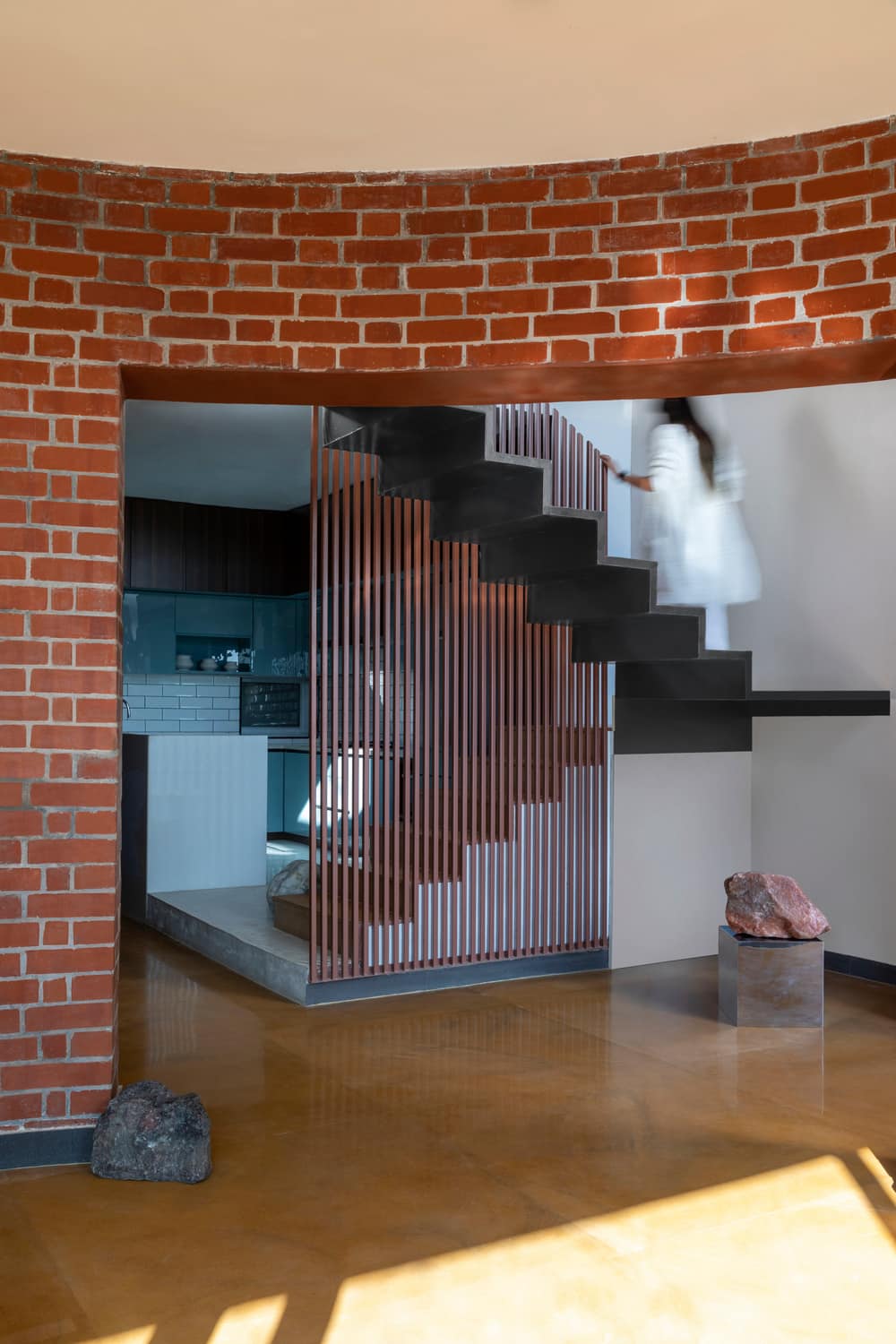 kitchen, stairs, Sifti Design Studio