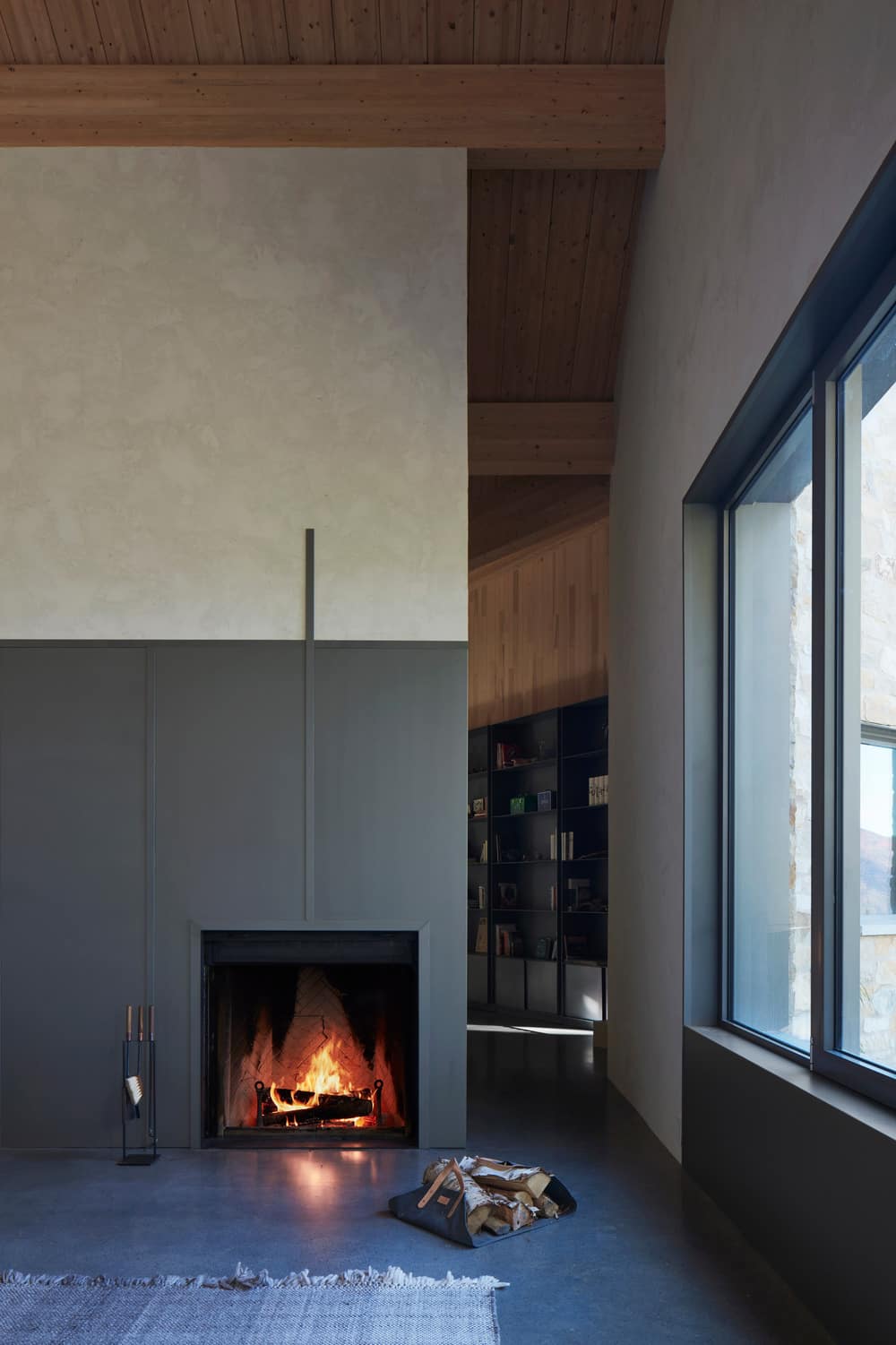 fireplace, Alain Carle Architecte