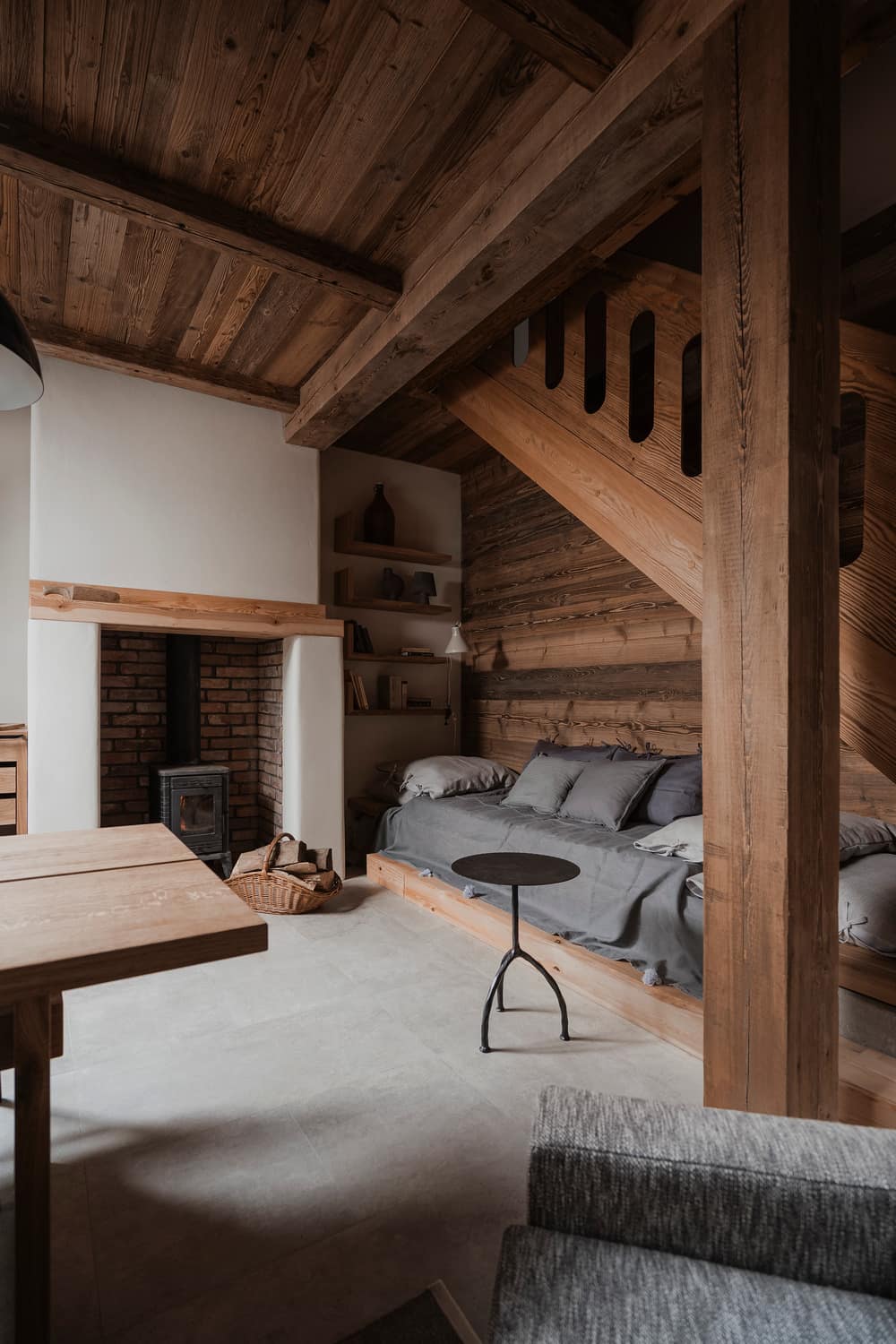 living area, fireplace, Loft Kolasiński
