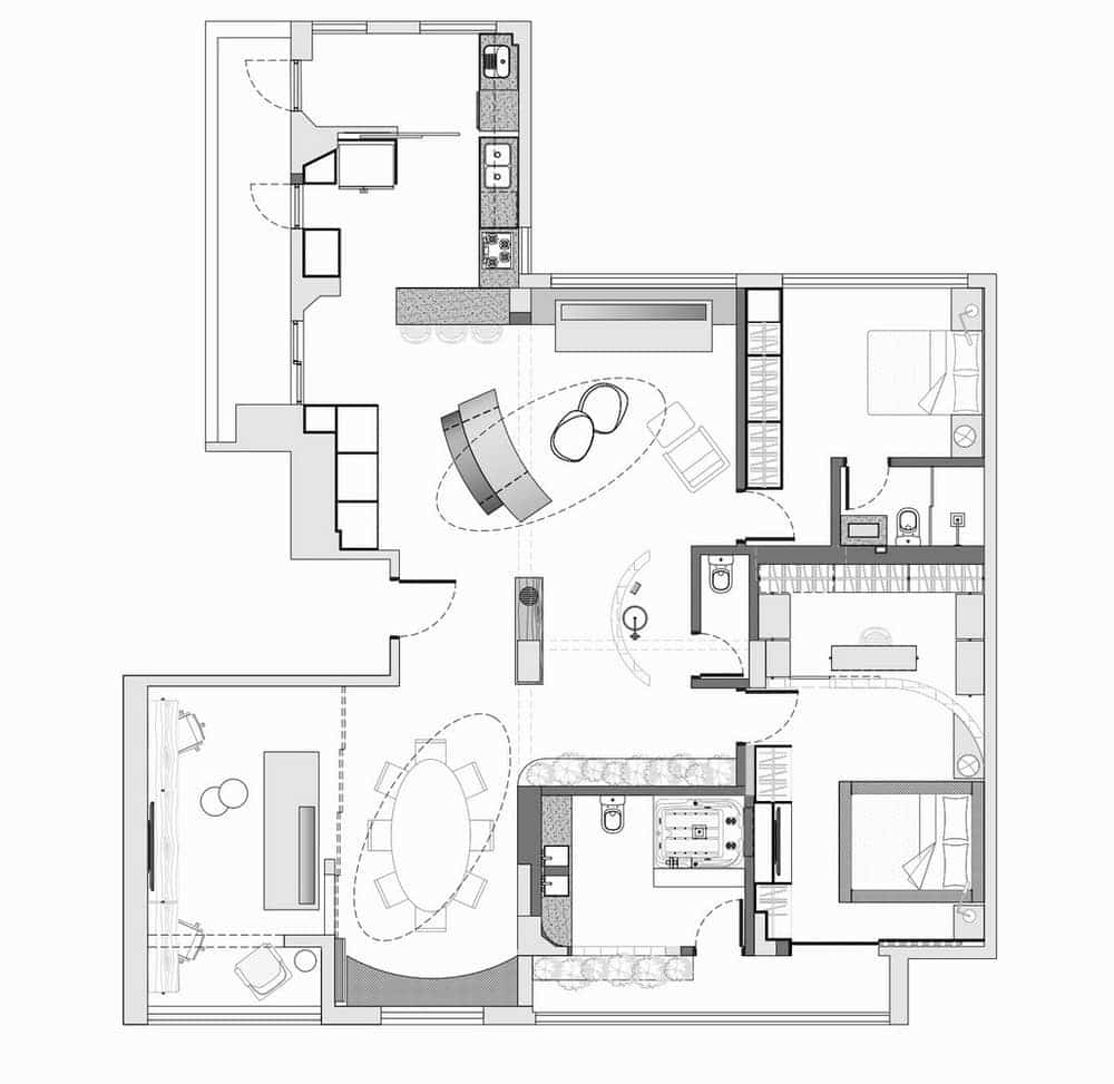 011 Apartment / Flipê Arquitetura - plan