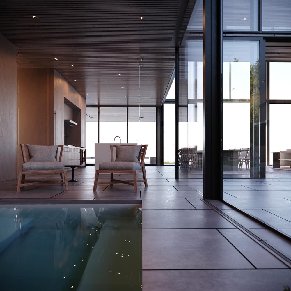 pool, interiors