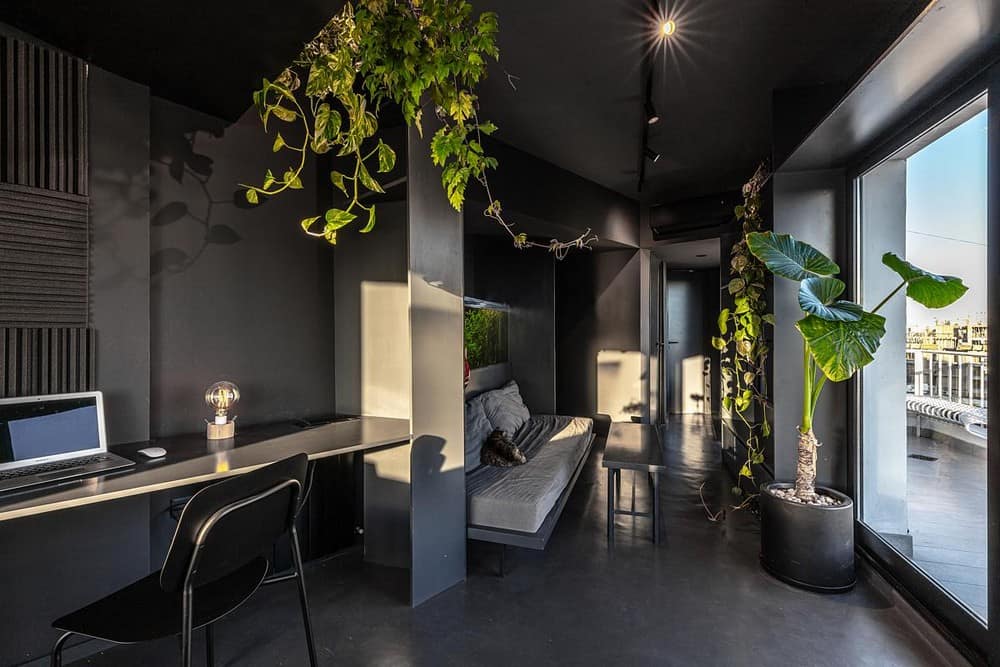 Dark Gray Monochromatic Apartment, Buenos Aires / Grizzo Studio