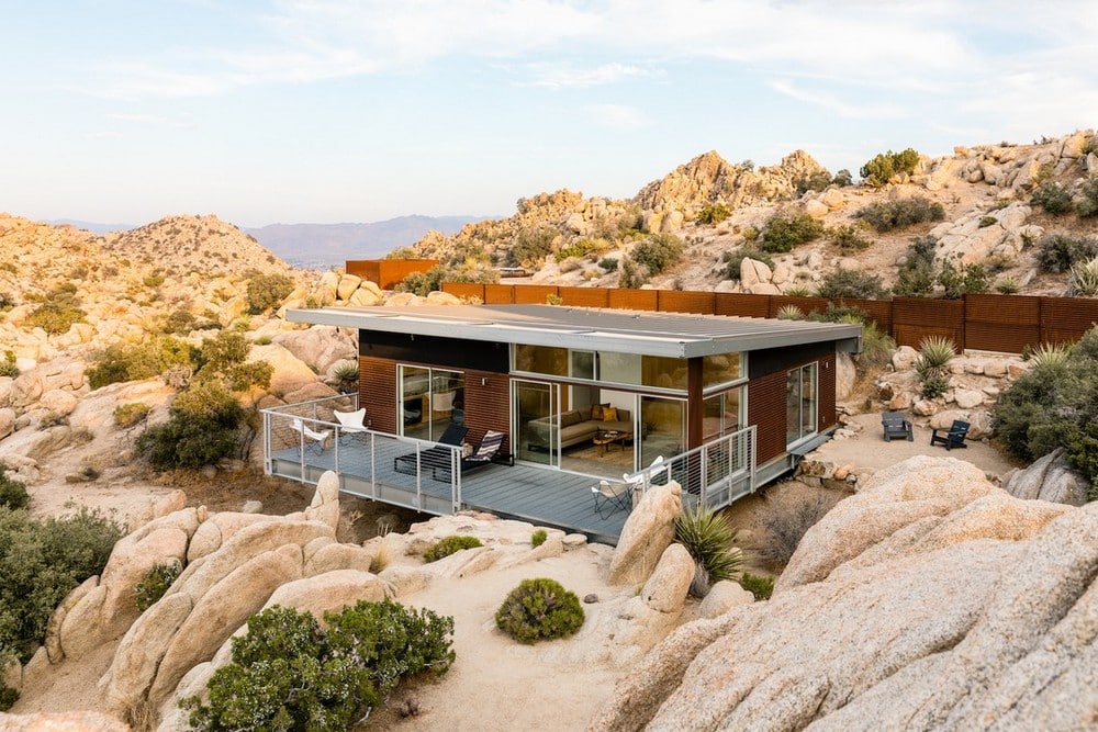 Prefab Sustainable Home Perched Amidst a Pristine High Desert