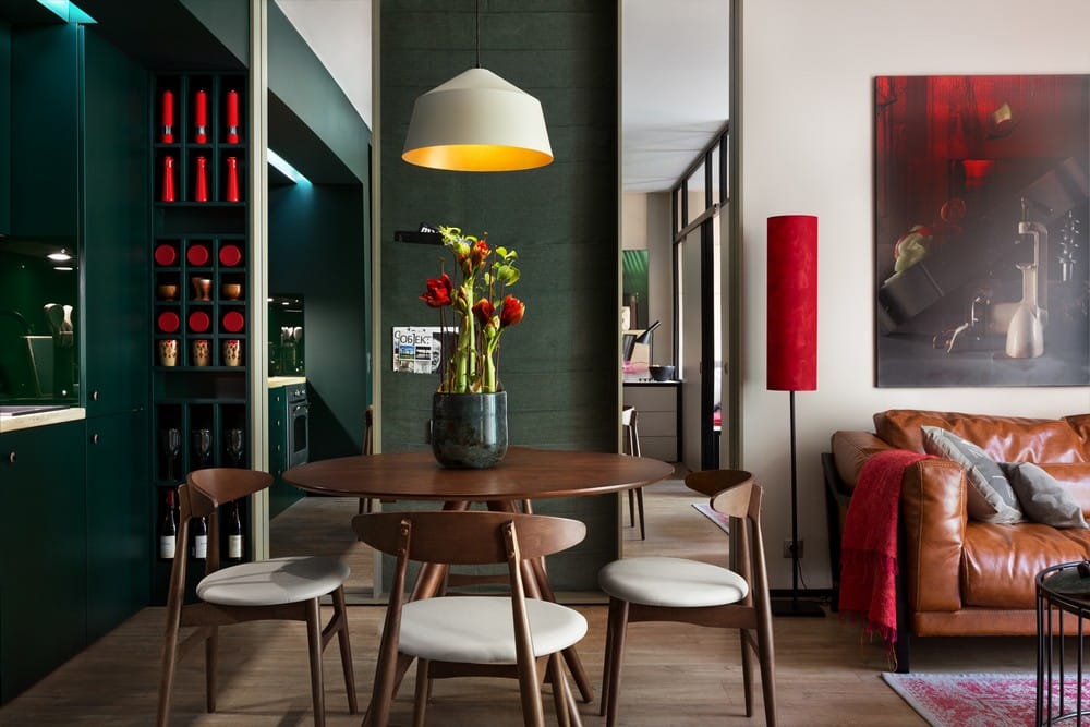 40 sqm Apartment Takes Advantage Of Color And Chic Accent Features