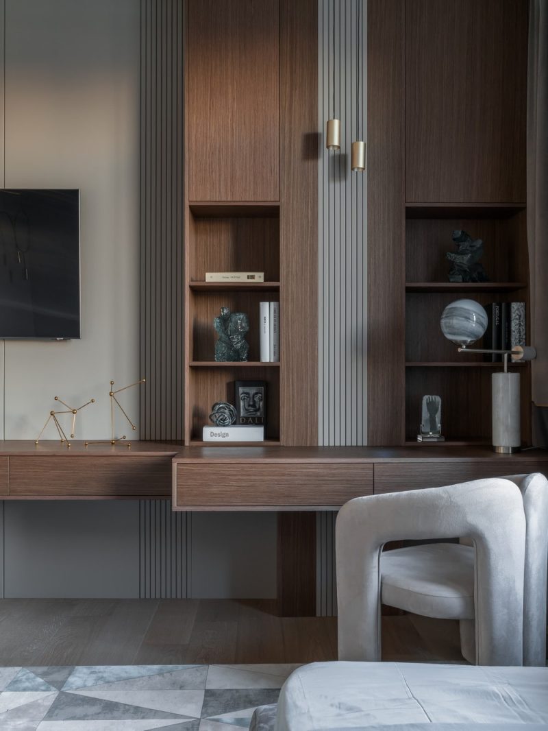 Modern Interior in Dark Tones for a Young Man