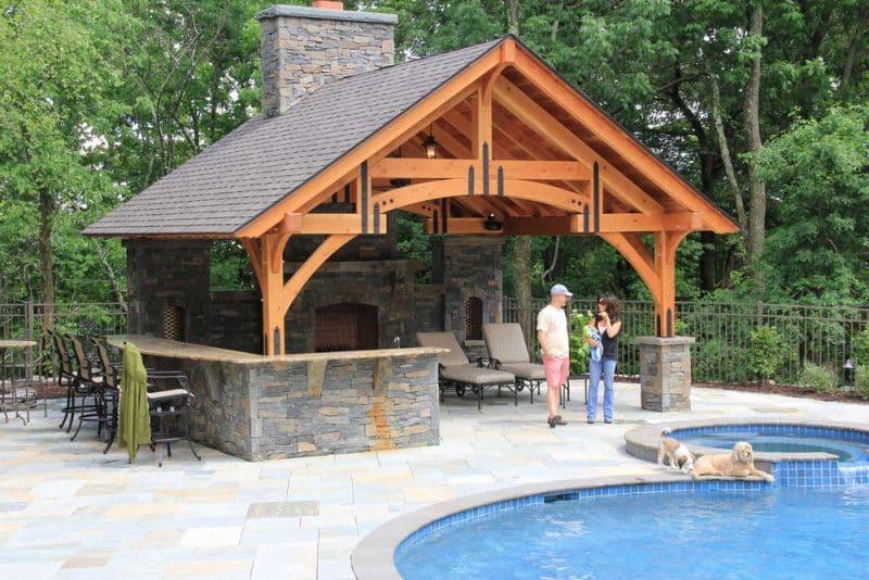 How Timber Frame Pavilions Enhance Modern Architecture, woodwork