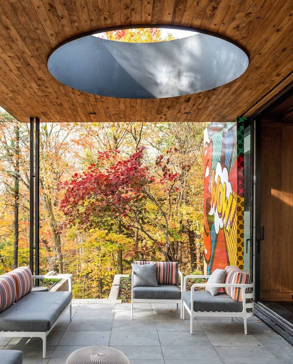 patio, Midcentury Modernist-Inspired House