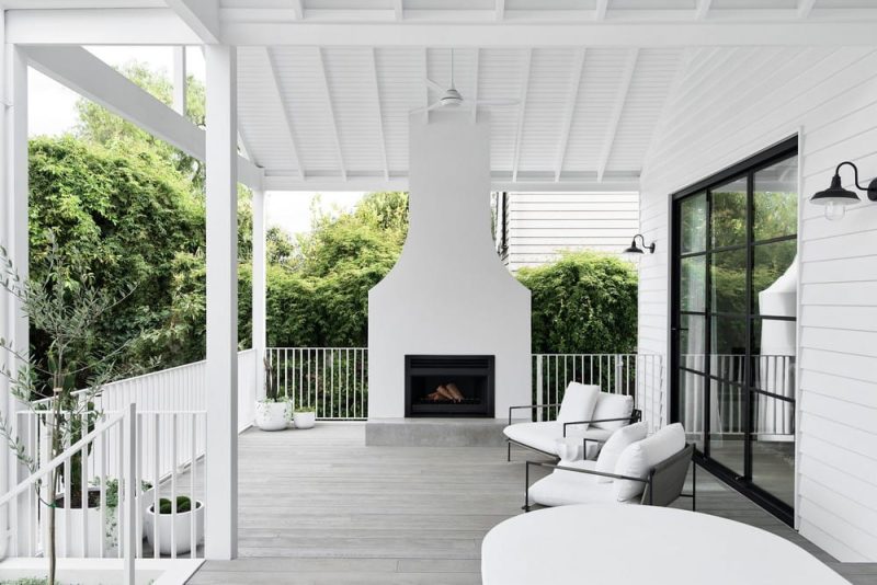 Essendon Residence, deck, fireplace, DeArch