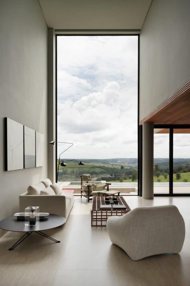 living room, Vespasiano House, Brazil / Architect Lucas Lage